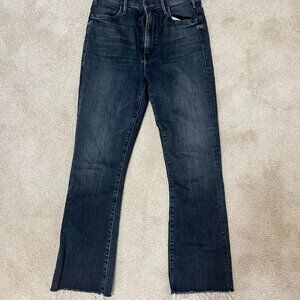 Mother The Hustle Ankle Fray Nightowl (dark gray) Women's Jeans Gently Used